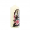 Ivory coloured candle 5x12cm