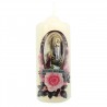 Ivory coloured candle 5x12cm