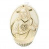 Sacred Heart oval resin stoup 12cm