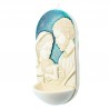Holy Family water stoup with blue background 15cm