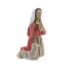 Statue de Bernadette et un mouton en résine colorée 12cm