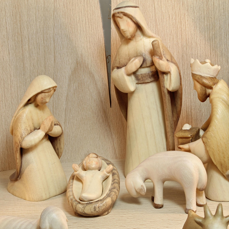 Figurines Crèche En Bois Willow Tree – Bergers, Moutons Et Chameau, Peint à La Main, 10 Cm, Idéal Pour Noël Et Décoration Maison