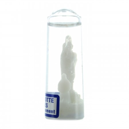 Statua dell'Apparizione di Lourdes in tubo con acqua di Lourdes 6cm