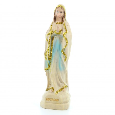 Statue de la Vierge en résine imitation bois 8cm