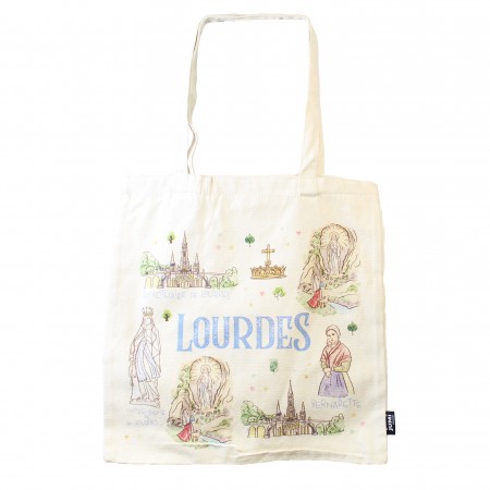 Borsa Tote 43x37cm con disegni di Lourdes