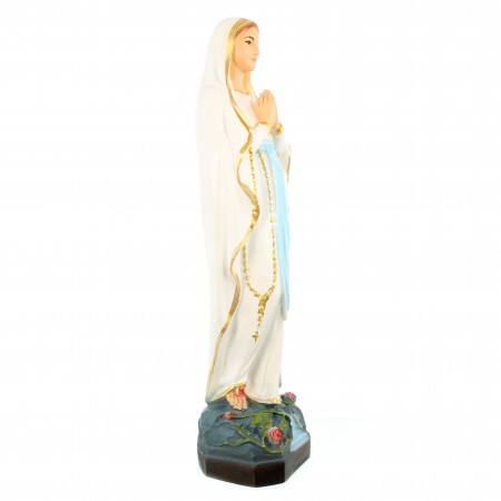 Statue en résine et fibre de verre de Notre Dame de Lourdes en couleur de 20cm