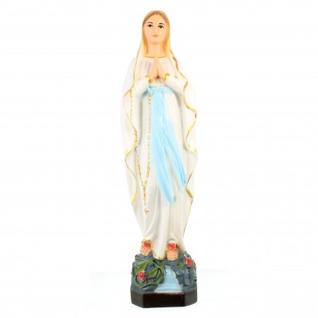 20cm resin and fibreglass statue of Our Lady of Lourdes in colour