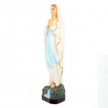 Nostra Signora di Lourdes da 20 cm in resina e vetroresina a colori