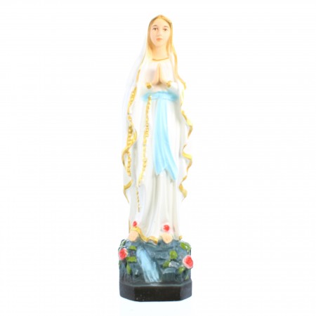 15cm resin and fibreglass statue of Our Lady of Lourdes in colour