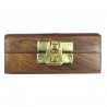 8cm Wooden rosary box with brass cross