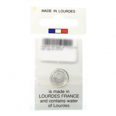 Metal medal of the Apparition with water from Lourdes 17.5mm