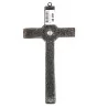 Cross of Saint Michael in metal and red background