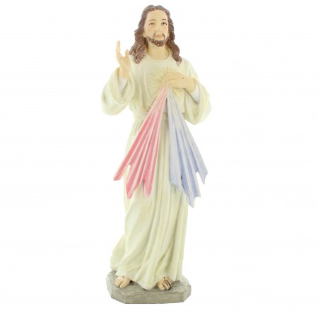 Statua di Gesù Misericordioso in resina ivoltina 21cm