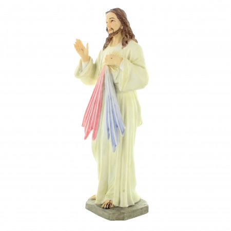 Statue de Jésus Miséricordieux en résine ivolite 21cm