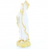 12cm statue of Our Lady of Lourdes in white and gold glitter