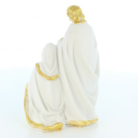 12cm white and gold Nativity Scene of the Holy Family