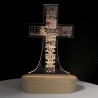 Croix à LED avec texte religieux en anglais