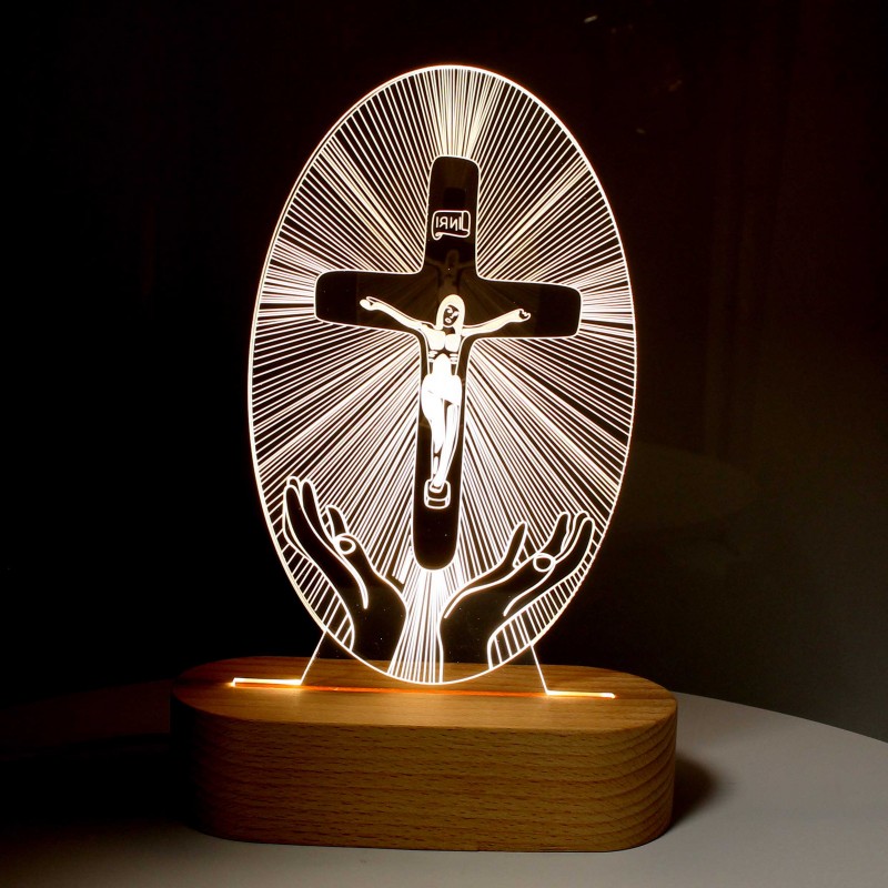 LED lamp with a cross