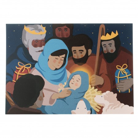 Carte postale de la Nativité 10x15cm