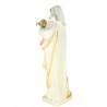 Statua della Madonna e del Bambino in resina bianca e glitter 19 cm