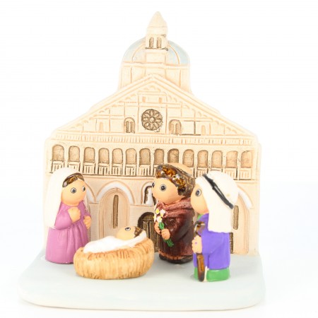 Saint Anthony of Padua ceramic Nativity Scene