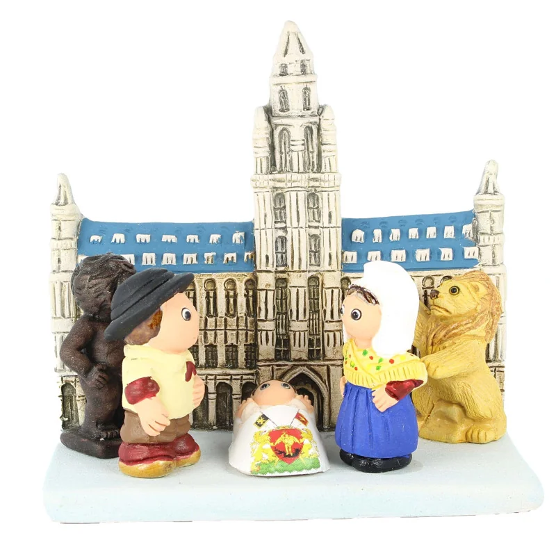 Crèche Belgique en céramique 8x7cm