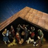 Presepe in resina dipinto a mano con 15 figure