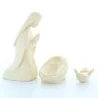 Natural wooden Nativity Scene 3 pieces 15cm