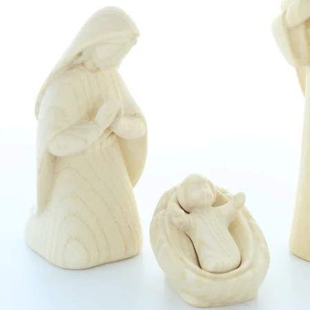 Natural wooden Nativity Scene 3 pieces 15cm