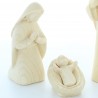 Crèche en bois naturel 3 pièces 15cm