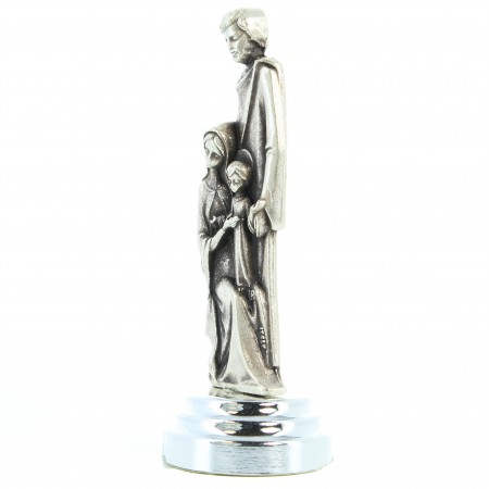 Statua della Sacra Famiglia in metallo da 7 cm