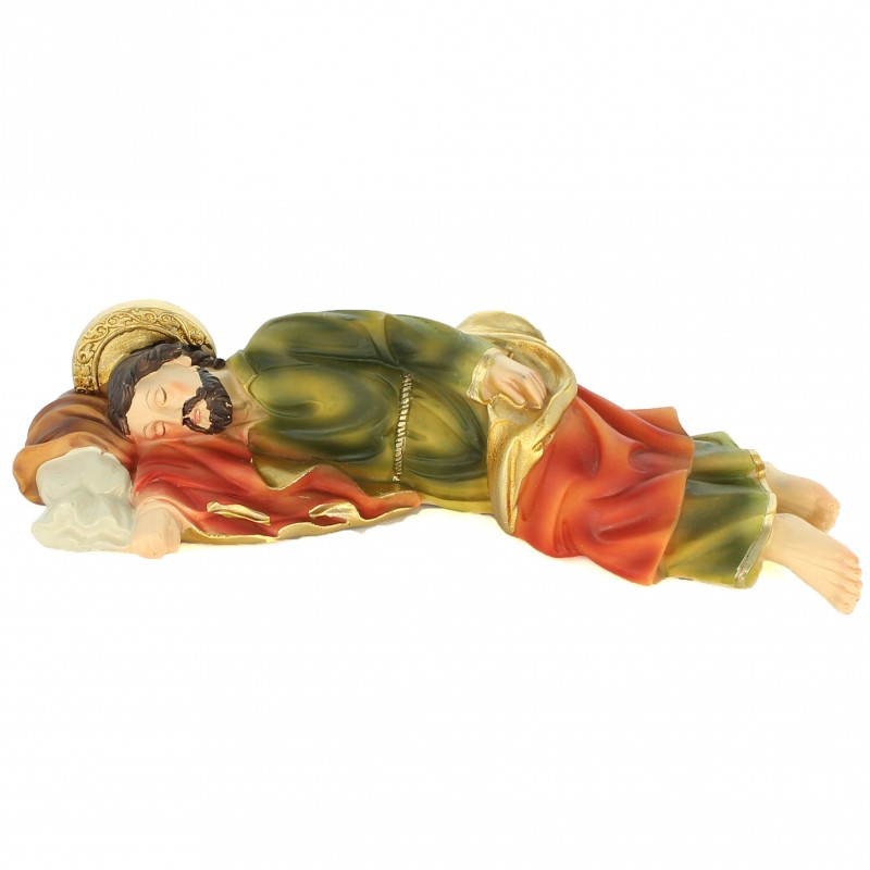 Statue de Saint Joseph qui dort en résine de 20cm
