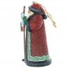 Statue du Père Noël avec une canne et une lampe 15cm