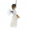 Statua di angelo in resina da 10 cm con girasoli in mano