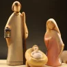 Crèche en bois de 22 cm et 9 pièces éclairage LED