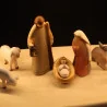 Crèche en bois de 22 cm et 9 pièces éclairage LED