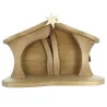 Wooden Nativity Scene 9 characters,LED lighting 15cm