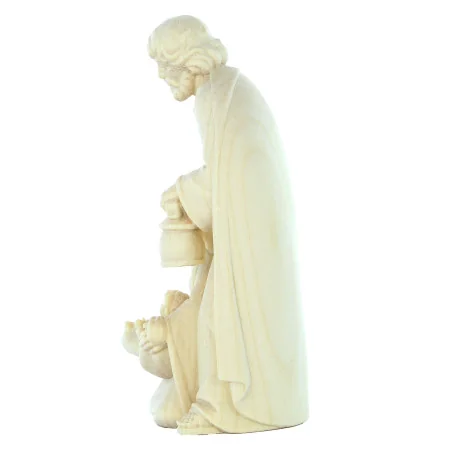 Scultura in Legno d'acero della Sacra Famiglia 10 cm