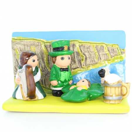 Presepe dell'Irlanda in ceramica 8x7cm