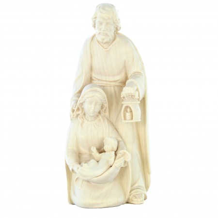 Statue de la Sainte Famille en bois de 15cm