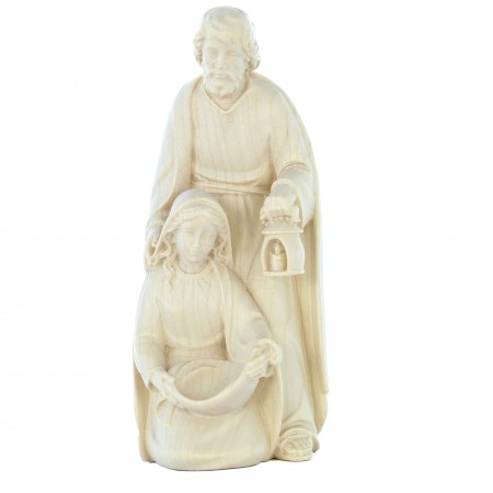 Statue de la Sainte Famille en bois de 15cm