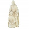 Statue de la Sainte Famille en bois de 15cm