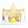 Vatican ceramic Nativity Scene 8x7cm