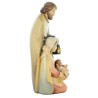 Statua in legno colorato della Sacra Famiglia 15cm