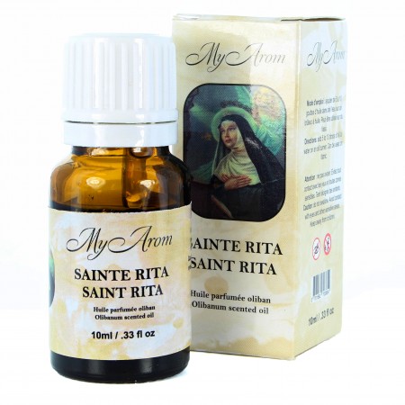 Olio essenziale religioso di Santa Rita, profumo di rosa 10ml