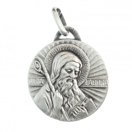 Medal of Saint Benedict in brass 20mm