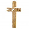 Croce in legno con iscrizione Gesù 21x13cm