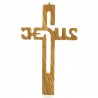 Wooden cross with inscription Jesus 21x13cm