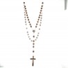 Jerusalem rosary in olive wood with metal chain