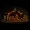 Wooden Nativity Scene 12 cm and 17 pieces